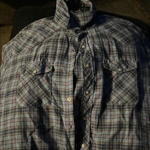 Plaid Button-Up Shirt